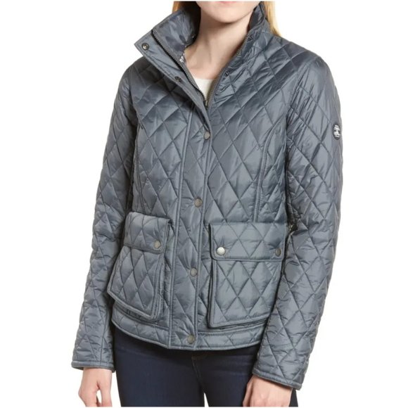 Barbour Jackets Coats Barbour Blueish Gray Fairway Quilted